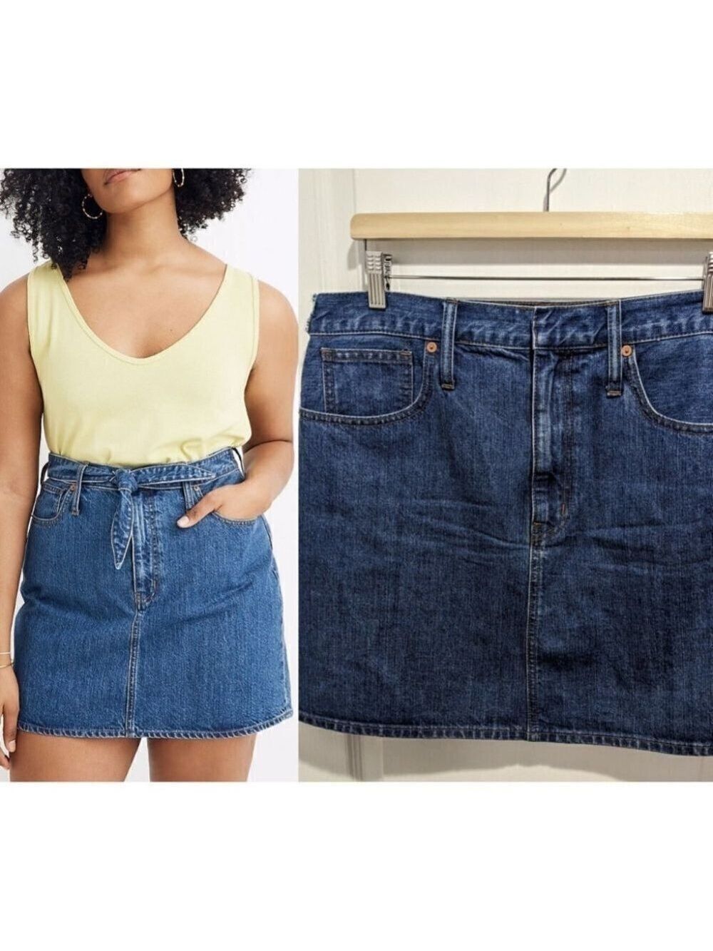 {SEE Comments} Madewell | Rigid Denim Mini Skirt